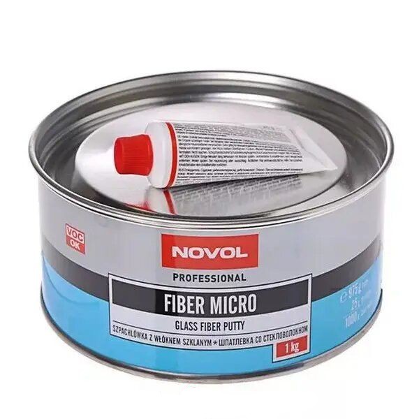 NOVOL FIBER MICRO Шпатлевка со стекловолокном 1кг