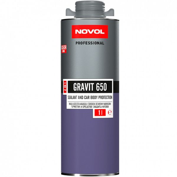 NOVOL GRAVIT 650 Антигравий и герметик 2в1 1л серый