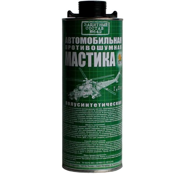 ПЕТР 642 Мастика, противошумная, полусинтетическая, евробаллон (под пистолет), 1 л.