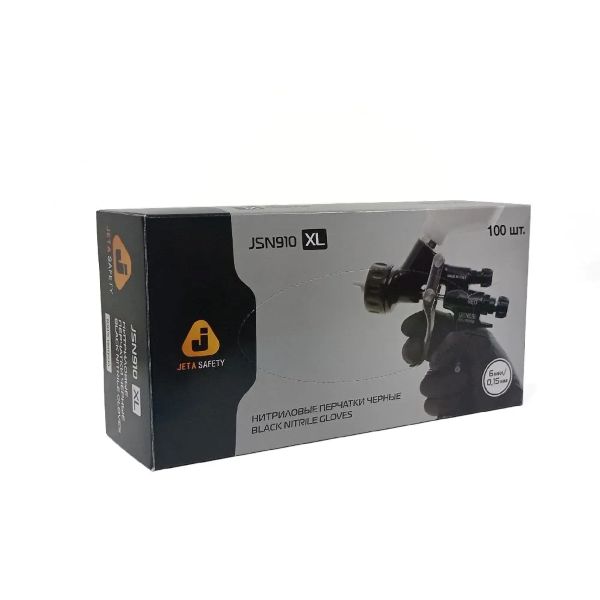 JETA PRO Ультрапрочные нитриловые перчатки, 100шт., размер L
