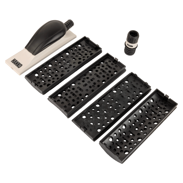 HANKO Ручной шлифовальный блок (70 x 198 мм, 40 отверстий) с набором насадок